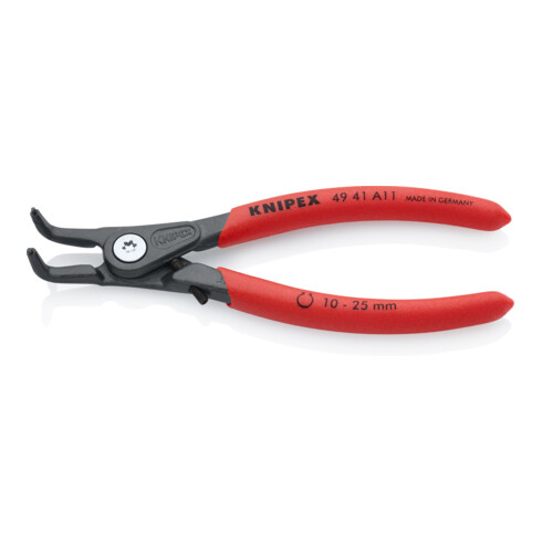 KNIPEX 49 41 A11 Präzisions-Sicherungsringzange für Außenringe auf Wellen mit rutschhemmendem Kunststoff überzogen grau atramentiert 130 mm