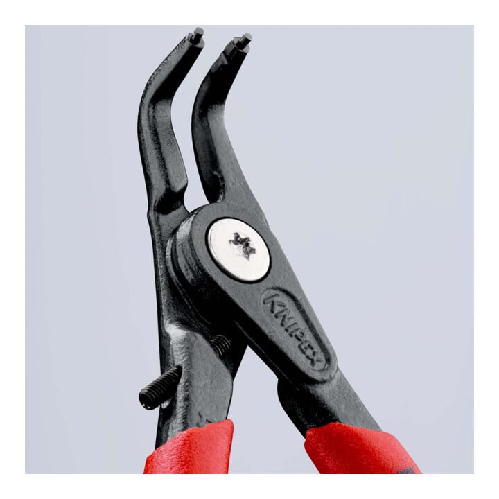 KNIPEX 49 41 A11 Präzisions-Sicherungsringzange für Außenringe auf Wellen mit rutschhemmendem Kunststoff überzogen grau atramentiert 130 mm