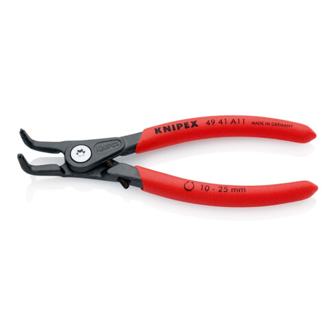 KNIPEX 49 41 A11 Präzisions-Sicherungsringzange für Außenringe auf Wellen mit rutschhemmendem Kunststoff überzogen grau atramentiert 130 mm