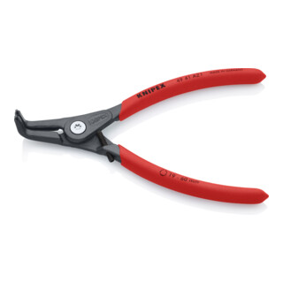 KNIPEX 49 41 A21 Präzisions-Sicherungsringzange für Außenringe auf Wellen grau atramentiert 165 mm