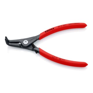 KNIPEX 49 41 A21 Präzisions-Sicherungsringzange für Außenringe auf Wellen mit rutschhemmendem Kunststoff überzogen grau atramentiert 165 mm