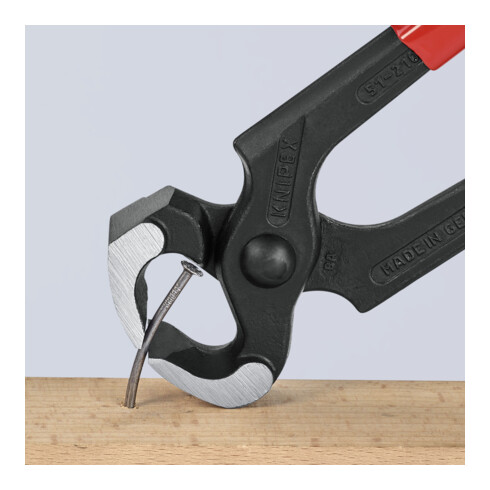 KNIPEX 51 01 210 Hammerzange mit Kunststoff überzogen schwarz atramentiert 210 mm