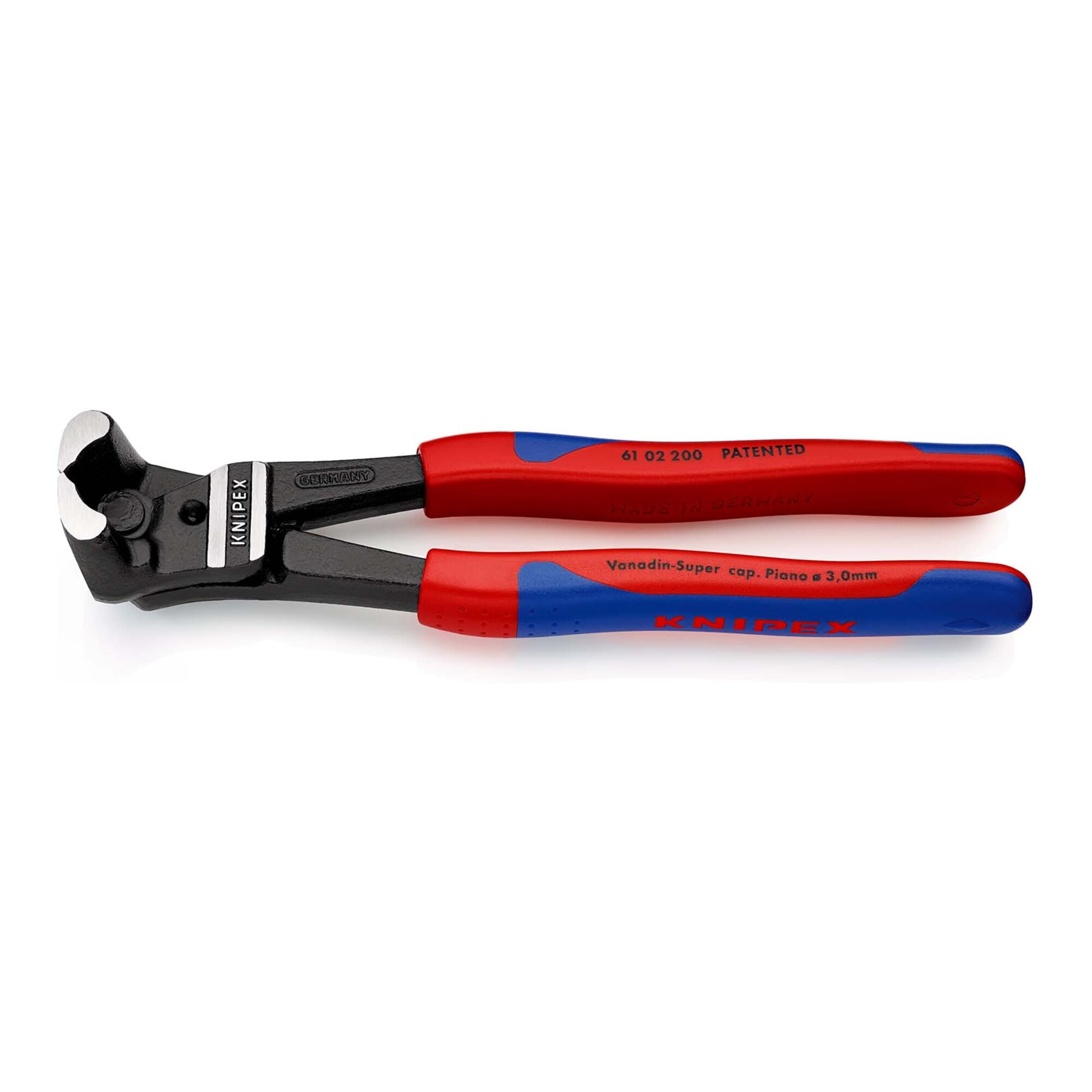 KNIPEX 61 02 200 Bolzen-Vornschneider hochübersetzt mit Kunststoff überzogen schwarz atramentiert 200 mm