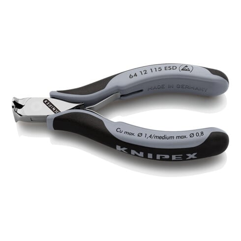 KNIPEX 64 12 115 ESD Elektronik-Vornschneider ESD mit Mehrkomponenten-Hüllen 115 mm