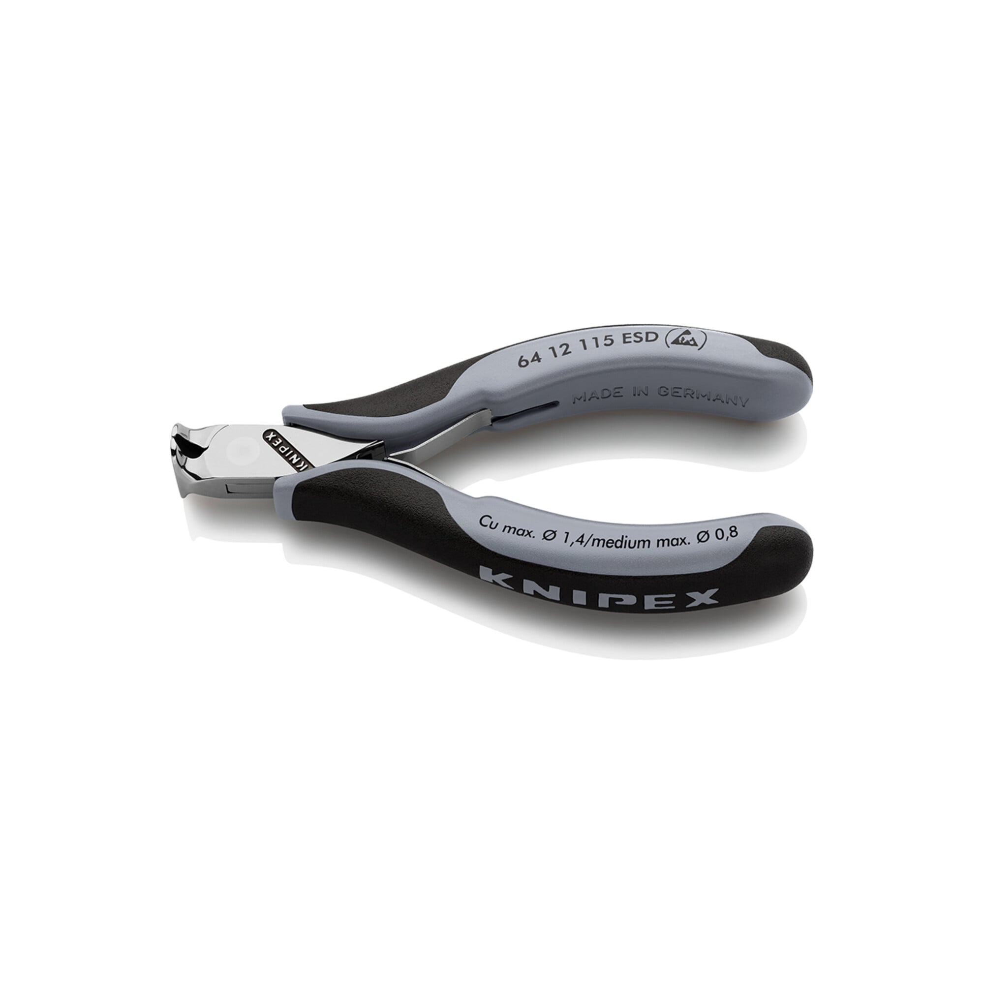 KNIPEX 64 12 115 ESD Elektronik-Vornschneider ESD mit Mehrkomponenten-Hüllen 115 mm