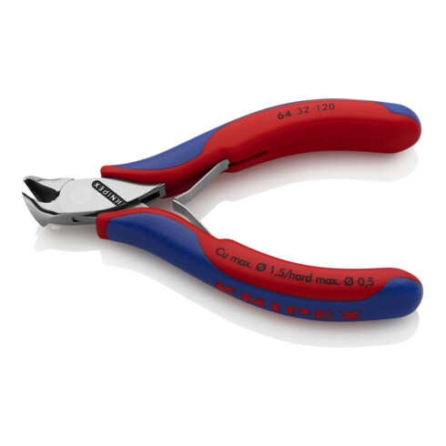 KNIPEX 64 32 120 Elektronik-Vornschneider mit Mehrkomponenten-Hüllen 120 mm