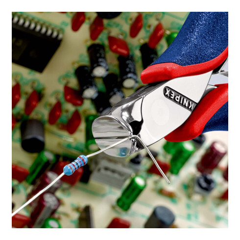 KNIPEX 64 32 120 Elektronik-Vornschneider mit Mehrkomponenten-Hüllen 120 mm