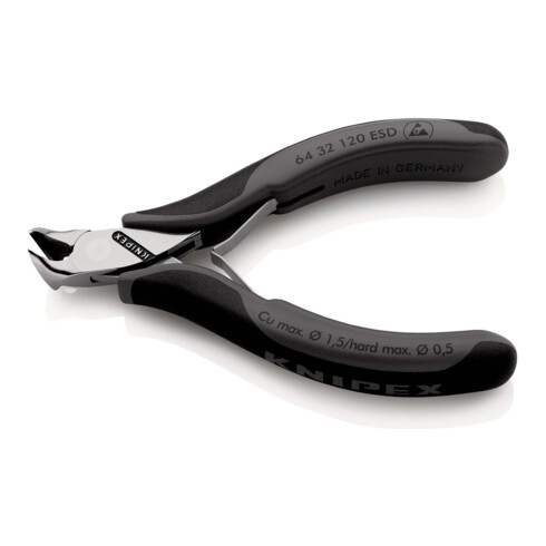 KNIPEX 64 32 120 ESD Elektronik-Vornschneider ESD mit Mehrkomponenten-Hüllen 120 mm