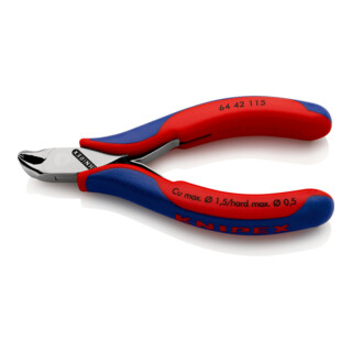 Elektr.-Vornschrägschn. 115mm ohne Facette Knipex