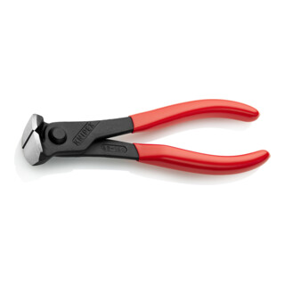 KNIPEX 68 01 160 EAN Vornschneider mit Kunststoff überzogen schwarz atramentiert 160 mm