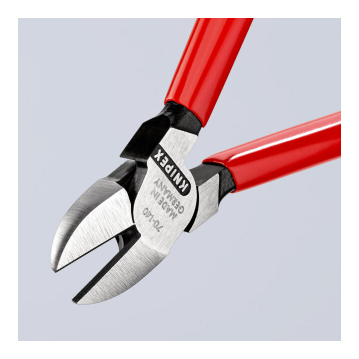 KNIPEX 70 01 140 EAN Seitenschneider mit Kunststoff überzogen schwarz atramentiert 140 mm