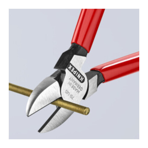 KNIPEX 70 01 140 EAN Seitenschneider mit Kunststoff überzogen schwarz atramentiert 140 mm