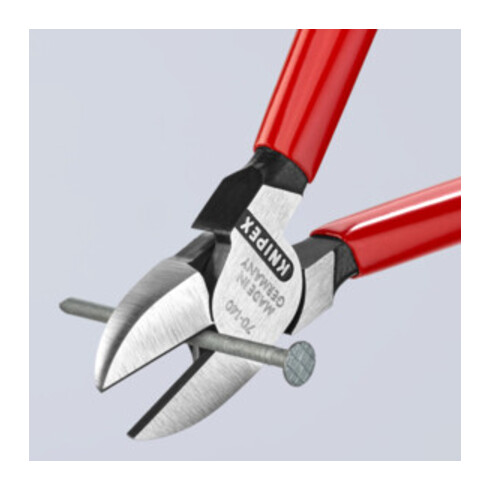 KNIPEX 70 01 140 EAN Seitenschneider mit Kunststoff überzogen schwarz atramentiert 140 mm