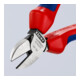KNIPEX 70 02 140 Seitenschneider mit Mehrkomponenten-Hüllen schwarz atramentiert 140 mm