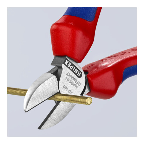 Knipex Seitenschneider schwarz atramentiert poliert mit Mehrkomponenten-Hüllen