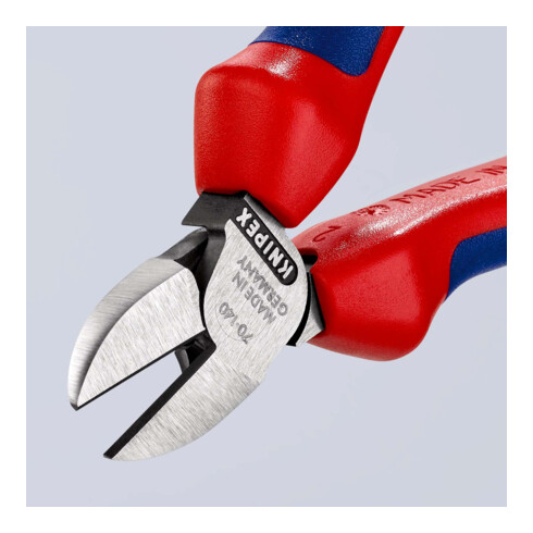 Knipex Seitenschneider schwarz atramentiert poliert mit Mehrkomponenten-Hüllen