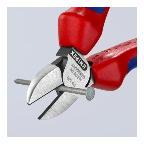 KNIPEX zijkniptang zwart geatramenteerd gepolijst met meer-componentengrepen