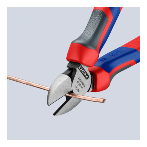 KNIPEX zijkniptang zwart geatramenteerd gepolijst met meer-componentengrepen