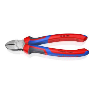 KNIPEX 70 02 180 Seitenschneider mit Comfort-Griffen schwarz atramentiert 180 mm