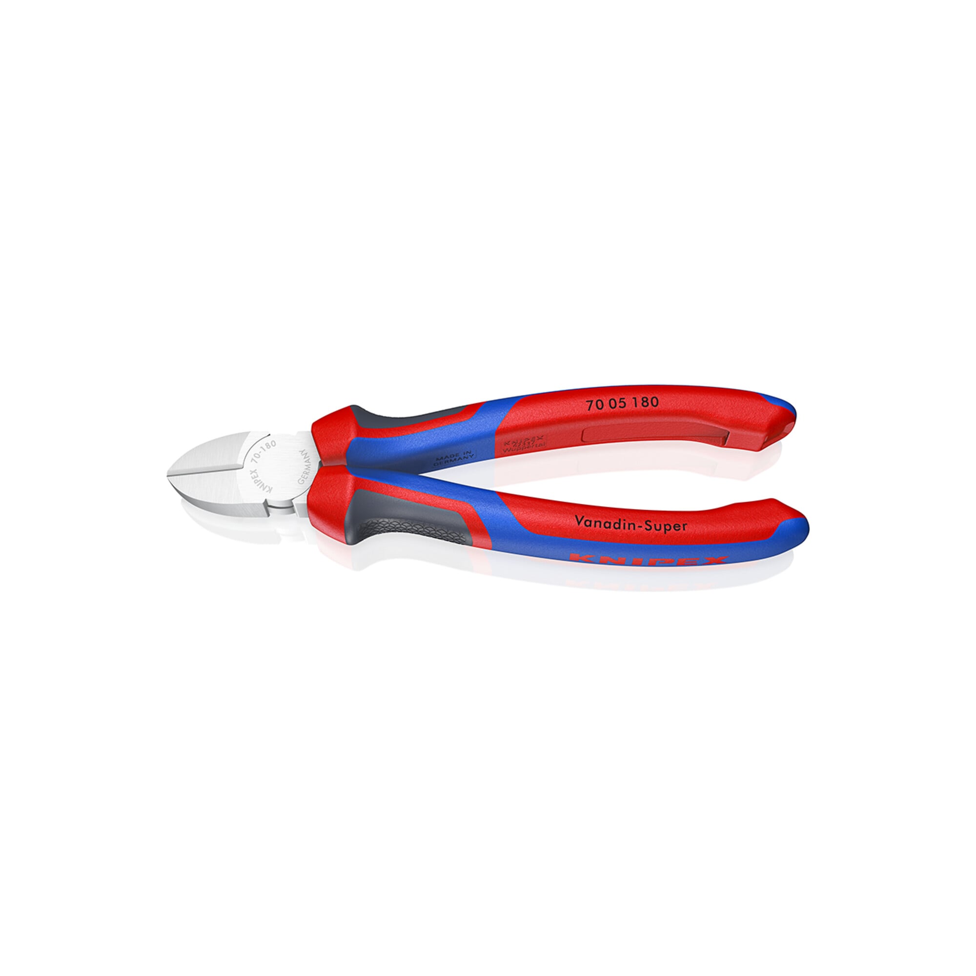 KNIPEX 70 05 180 Seitenschneider mit Comfort-Griffen verchromt 180 mm