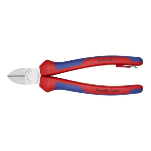 KNIPEX Tronchese laterale 70 05 180 T con occhiello di fissaggio cromata, 180mm