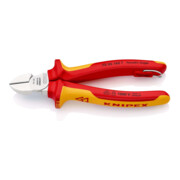 KNIPEX 70 06 160 T BK Seitenschneider mit Befestigungsöse verchromt VDE 160 mm