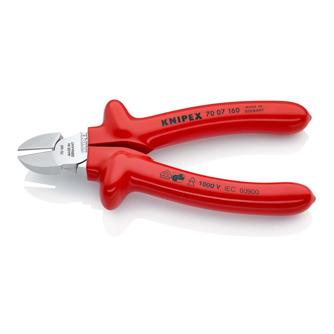 Seitenschneider verchromt 180mm tauchisolinks Knipex