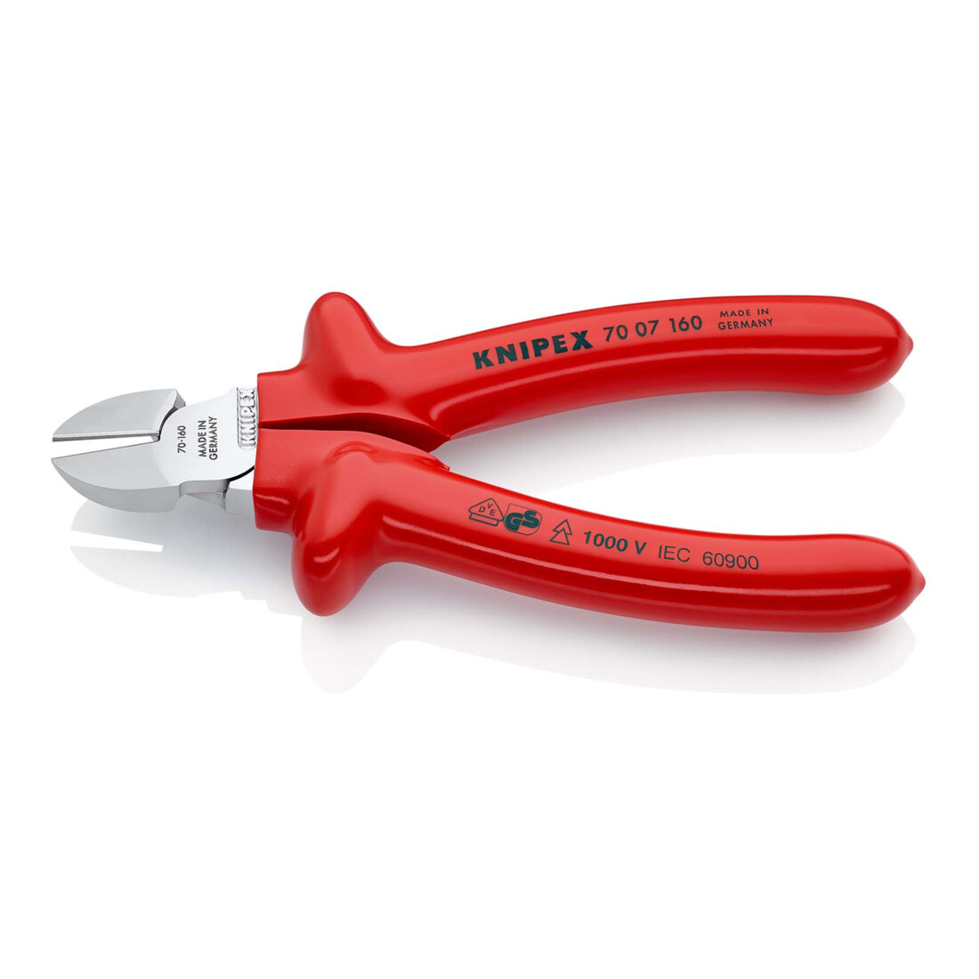 Seitenschneider verchromt 180mm tauchisolinks Knipex