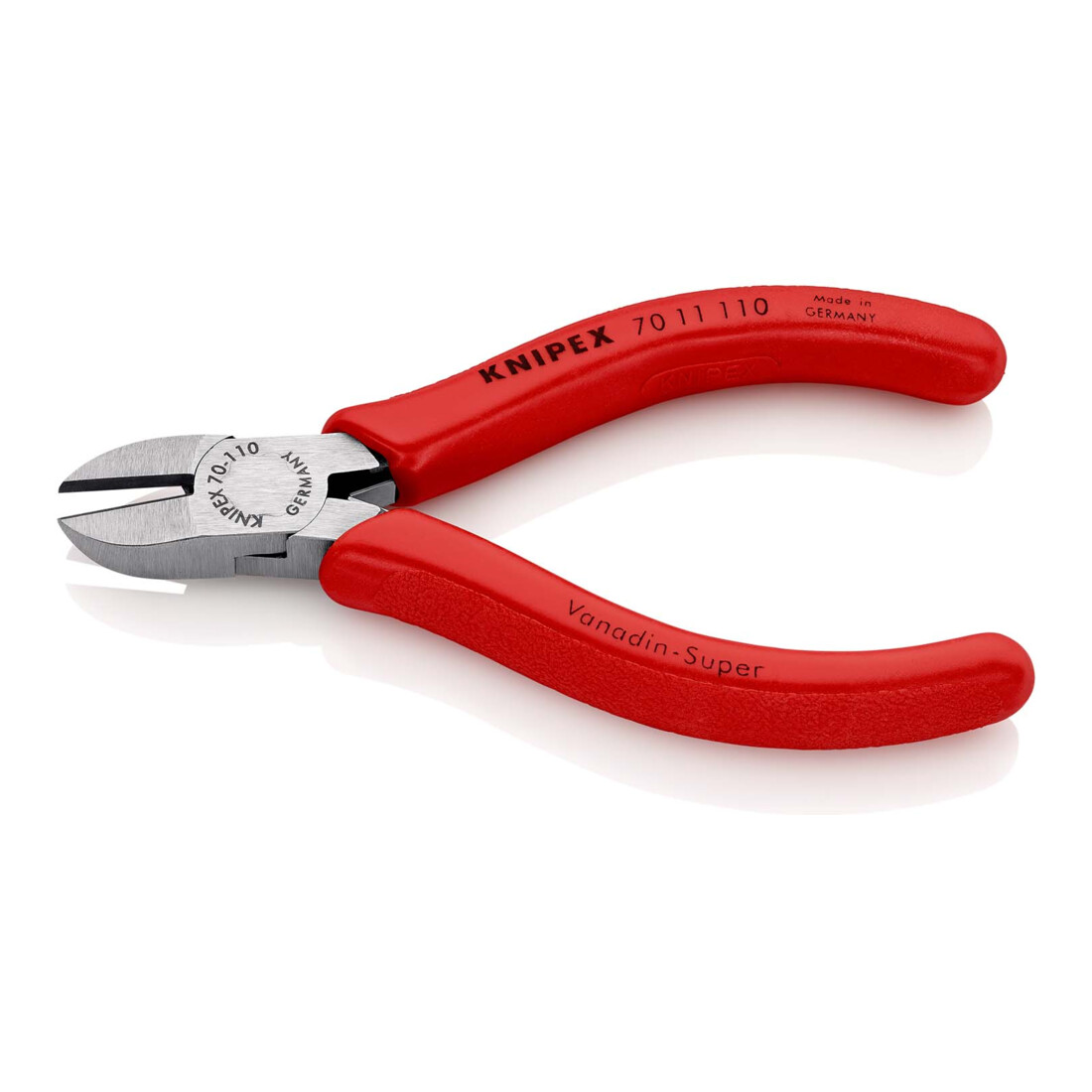 KNIPEX 70 11 110 Seitenschneider mit Kunststoff überzogen schwarz atramentiert 110 mm