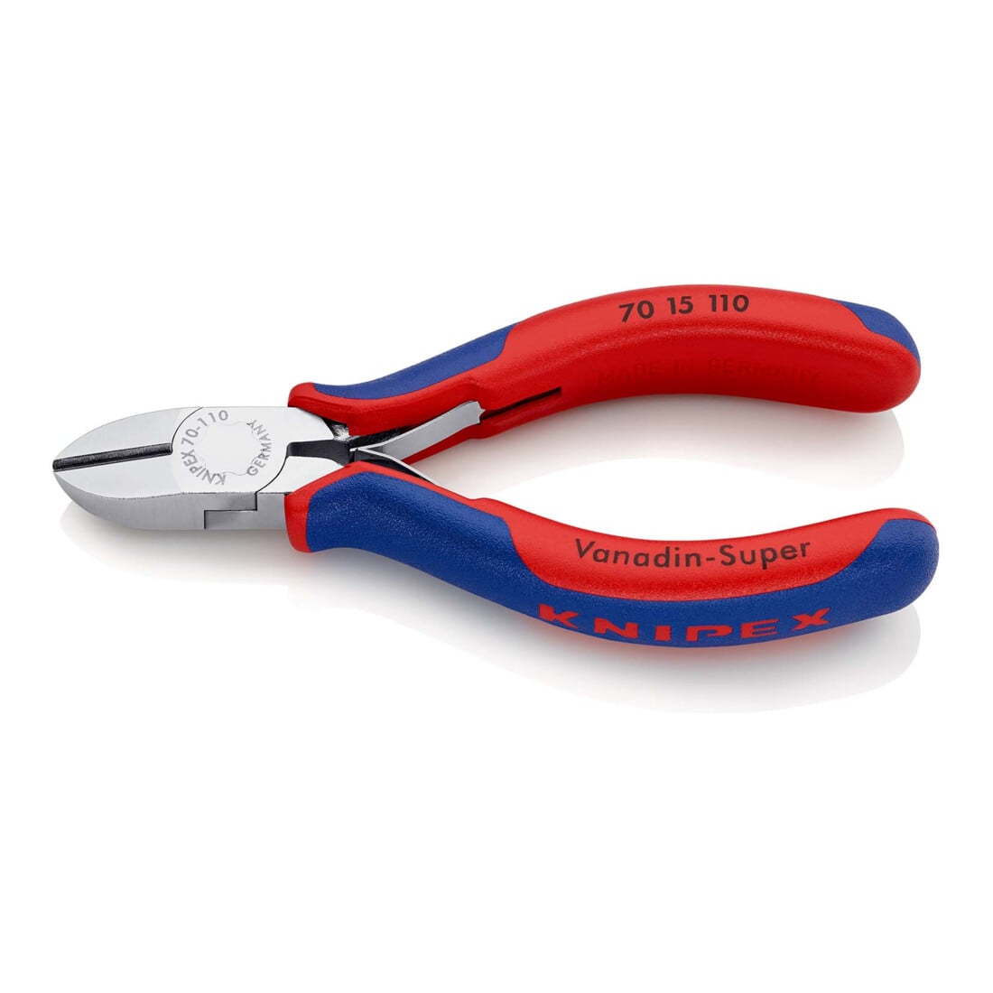 KNIPEX 70 15 110 Seitenschneider mit Mehrkomponenten-Hüllen verchromt 110 mm