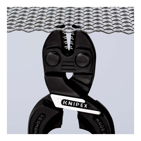 KNIPEX 71 01 160 CoBolt® S Kompakt-Bolzenschneider mit Kunststoff überzogen schwarz atramentiert 160 mm