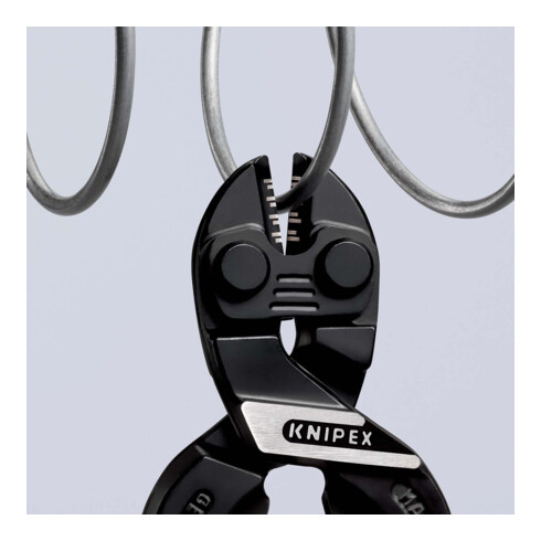 KNIPEX 71 01 160 CoBolt® S Kompakt-Bolzenschneider mit Kunststoff überzogen schwarz atramentiert 160 mm