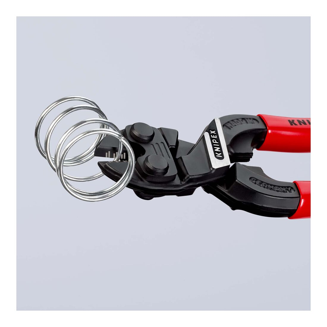KNIPEX 71 01 160 CoBolt® S Kompakt-Bolzenschneider mit Kunststoff überzogen schwarz atramentiert 160 mm