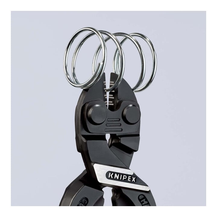 KNIPEX 71 01 160 CoBolt® S Kompakt-Bolzenschneider mit Kunststoff überzogen schwarz atramentiert 160 mm
