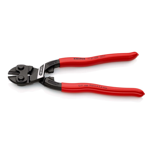 KNIPEX 71 01 200 CoBolt® Kompakt-Bolzenschneider mit Kunststoff überzogen schwarz atramentiert 200 mm