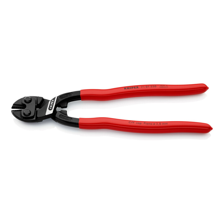 KNIPEX 71 01 250 CoBolt® XL Kompakt-Bolzenschneider mit Kunststoff überzogen schwarz atramentiert 250 mm