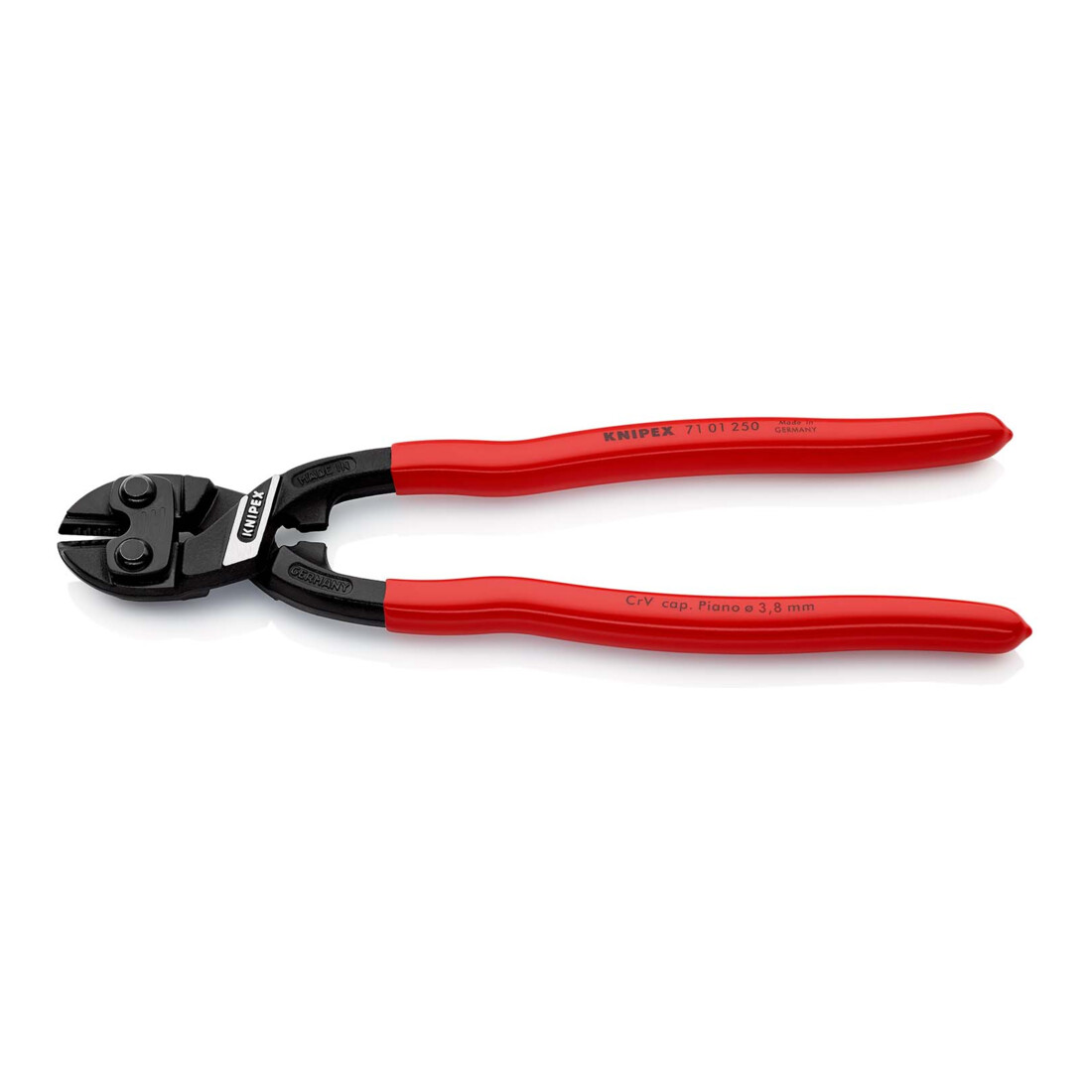 KNIPEX 71 01 250 CoBolt® XL Kompakt-Bolzenschneider mit Kunststoff überzogen schwarz atramentiert 250 mm