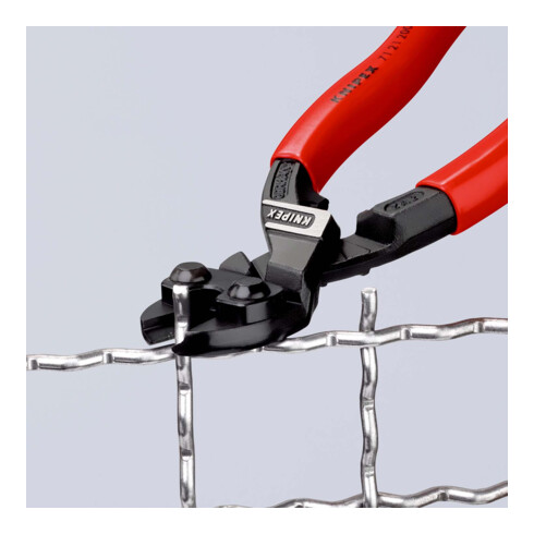 KNIPEX 71 21 200 CoBolt® Kompakt-Bolzenschneider mit Kunststoff überzogen schwarz atramentiert 200 mm