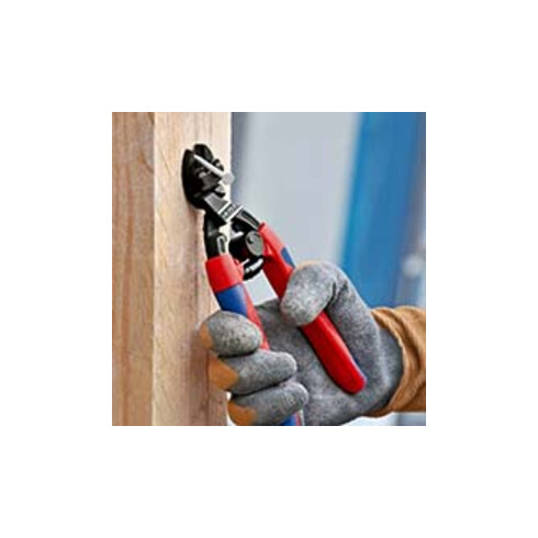 KNIPEX 71 22 200 CoBolt® Kompakt-Bolzenschneider mit schlanken Mehrkomponenten-Hüllen schwarz atramentiert 200 mm
