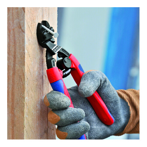 KNIPEX 71 22 200 CoBolt® Kompakt-Bolzenschneider mit schlanken Mehrkomponenten-Hüllen schwarz atramentiert 200 mm