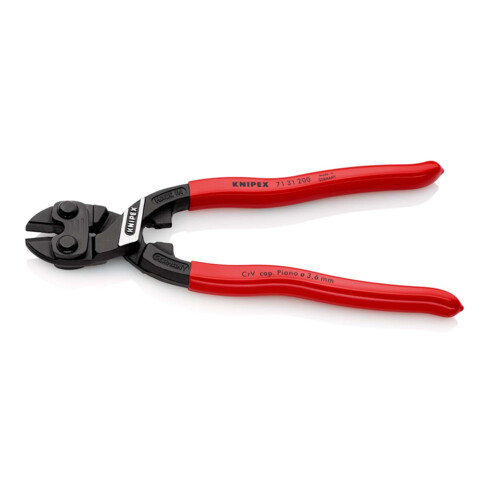 KNIPEX 71 31 200 CoBolt® Kompakt-Bolzenschneider mit Kunststoff überzogen schwarz atramentiert 200 mm