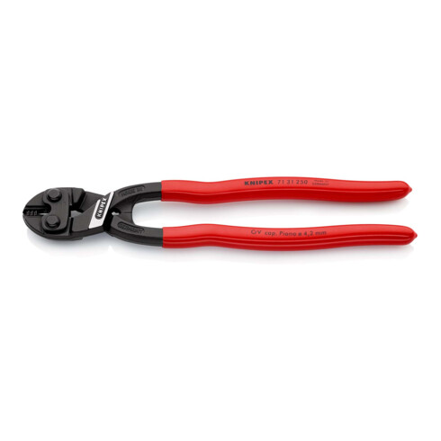 KNIPEX 71 31 250 CoBolt® XL Kompakt-Bolzenschneider mit Kunststoff überzogen schwarz atramentiert 250 mm