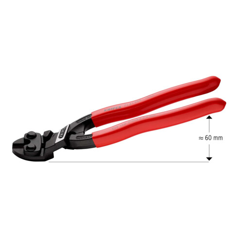 KNIPEX 71 41 200 CoBolt® Kompakt-Bolzenschneider mit Kunststoff überzogen schwarz atramentiert 200 mm