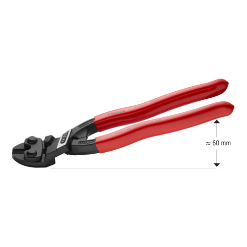 KNIPEX 71 41 200 CoBolt® Kompakt-Bolzenschneider mit Kunststoff überzogen schwarz atramentiert 200 mm