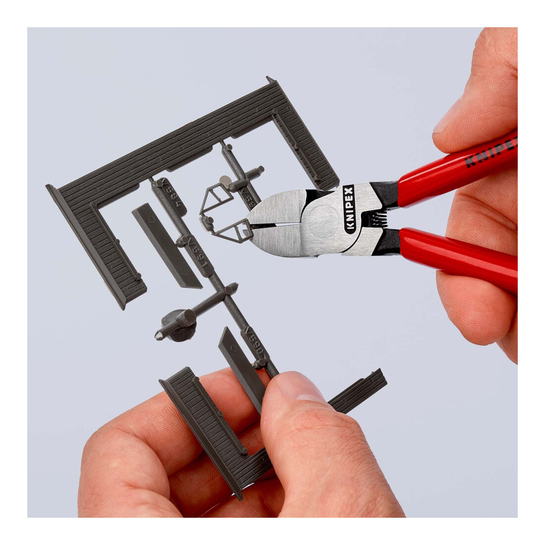 KNIPEX 72 01 140 Seitenschneider für Kunststoff mit Kunststoff überzogen 140 mm