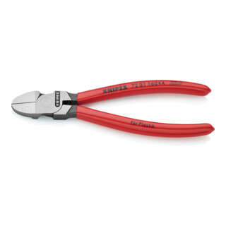 KNIPEX 72 01 160 KA Zijsnijder kunststof ronde kop kunststof gecoat 160 mm