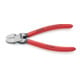 KNIPEX 72 01 160 KA Zijsnijder kunststof ronde kop kunststof gecoat 160 mm