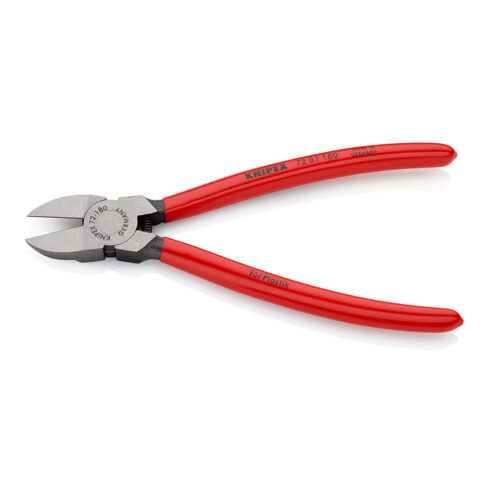 KNIPEX 72 01 180 Seitenschneider für Kunststoff mit Kunststoff überzogen 180 mm
