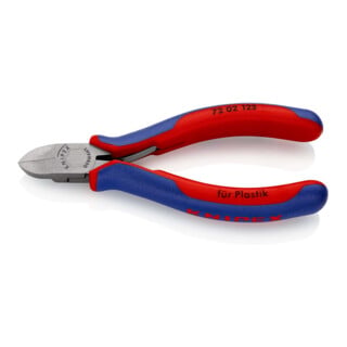 KNIPEX 72 02 125 Seitenschneider für Kunststoff mit Mehrkomponenten-Hüllen 125 mm