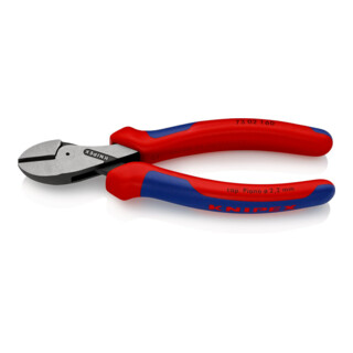 KNIPEX 73 02 160 X-Cut® Compacte Diagonaalsnijders hoge overbrenging zwart geatramenteerd 160 mm